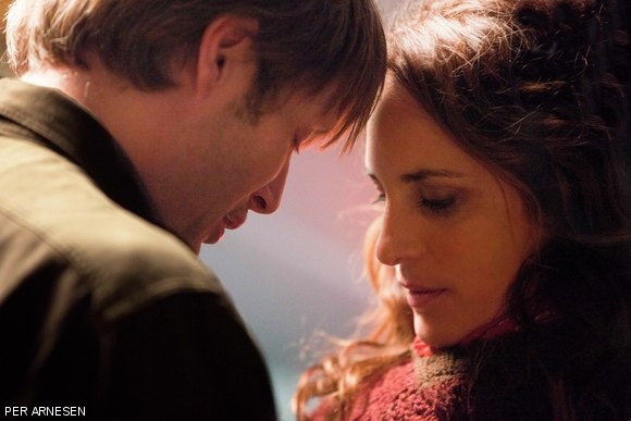 Mads Mikkelsen and Alexandra Rapaport in The Hunt.
