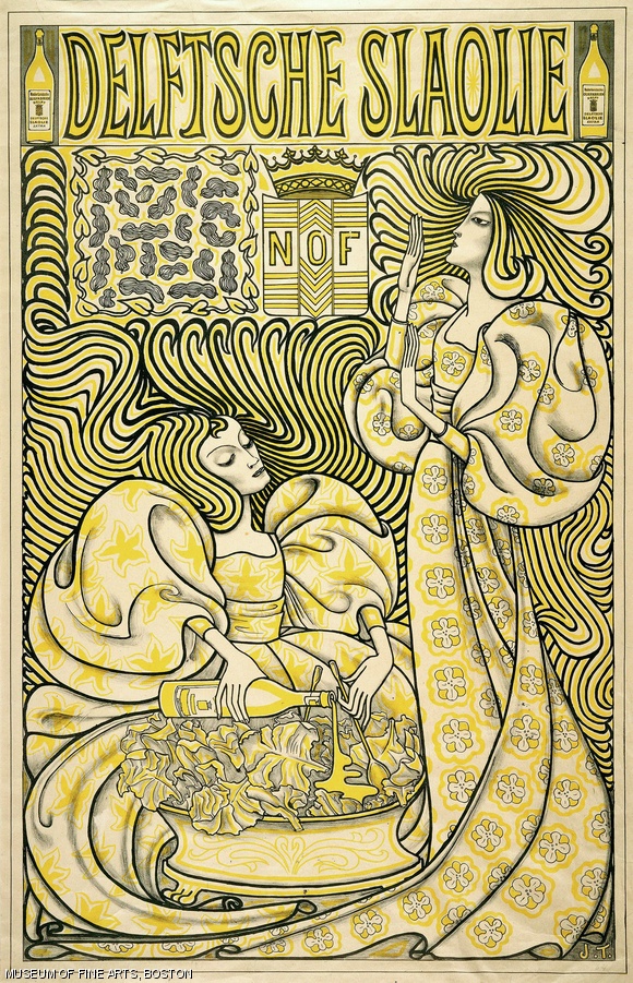Delftsche Slaolie (Delft Salad Oil) by Johannes Theodorus Toorop (Dutch, 1894), included in the Art Nouveau exhibit.