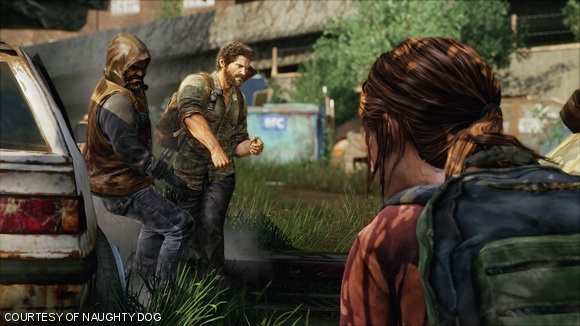 With the land rough and ammo rare, Joel often has to let his hands to the talking.