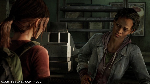 Many of the people players meet are morally gray, desperate, or have gunshot wounds. Marlene, leader of a rebel group, is a trifecta. She gives Ellie a stern glare as she instructs her to travel with Joel.
