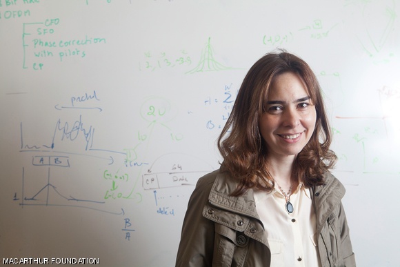 Dina Katabi, a professor in the Department of Electrical Engineering and Computer Science, was recently awarded a MacArthur Fellows Program fellowship. The program “awards unrestricted fellowships to talented individuals who have shown extraordinary originality and dedication in their creative pursuits and a marked capacity for self-direction.” Katabi’s work at MIT involves improving electrical communications, especially wireless data transmission.