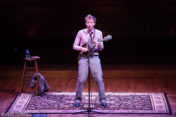 Chris Thile performing at the Sanders Theater on Oct. 20, as part of the Celebrity Series of Boston.