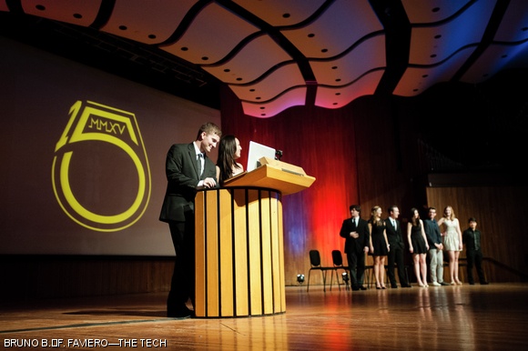 Ring Committee Chair Matthew T. Abel ’15 and Vice Chair Michelle H. Lee ’15 introduce the rest of the committee.