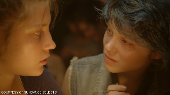From left, Adele, played by Adèle Exarchopoulos, and Emma, played by Lèa Seydoux, in Blue is the Warmest Color.