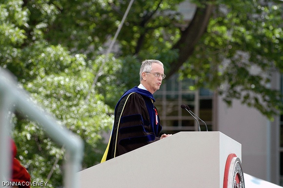 Charles M. Vest speaking at MIT’s Commencement.