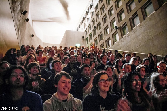 An audience enjoys a show hosted by the MIT Stand-Up Comedy Club in the Simmons MPR last Friday evening. The show, sponsored by the School of Humanities, Arts, and Social Sciences’ DeFlorez Fund for Humor, was the culmination of an IAP course in stand-up comedy taught by professional stand-up comedian Mehran Khaghani.