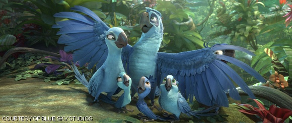 Eduardo (Andy Garcia) shows his daughter Jewel (Anne Hathaway) and his three grandkids Carla (Rachel Crow), Bia (Amandla Stenberg), and Tiago (Pierce Gangon), the wonders of Amazon.