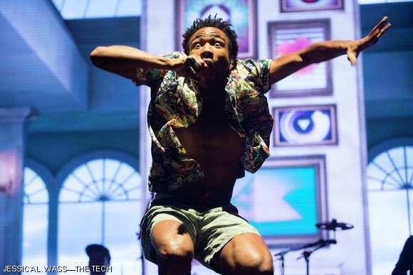 Childish Gambino closed out the Saturday lineup of the festival, also playing a shortened set due to the severe weather delay.