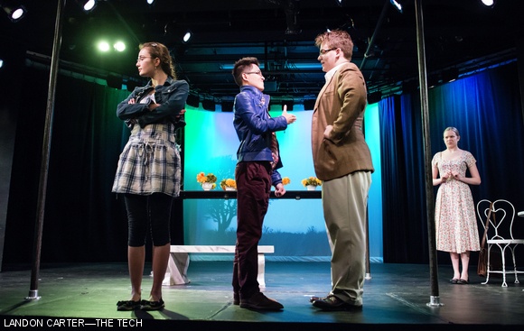 MIT students rehearse for Dramashop One Acts’ play: The Importance of Being Earnest, which will be showing in Little Kresge Thursday through Saturday this week.