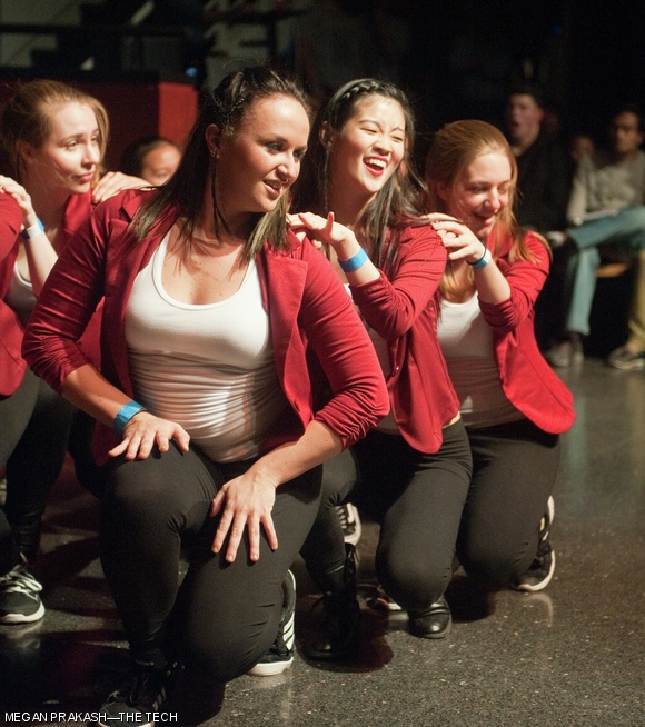 Wellesley FreeStyle poses in the middle of their performance at Ring the Alarm 2014. The all-female group dealt with some technical difficulties at the start of their dance, but hosts Morris Vanegas and Armand Mignot kept the audience occupied and energetic.