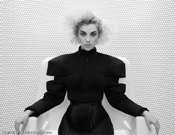 Annie Clark, also known as St. Vincent, whose 2014 self-titled album was praised by many music critics, performed in Boston’s House of Blues on 27 Feb. 2014.