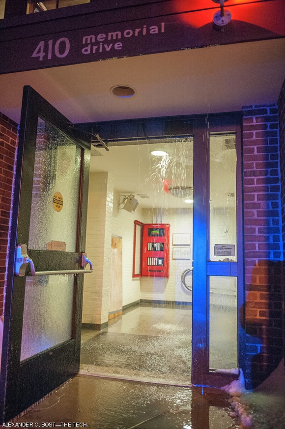 A water pipe break caused minor flooding in Burton-Conner late Monday night. Cold weather has been responsible for similar incidents in buildings around campus, including the Student Center and Maseeh Hall.