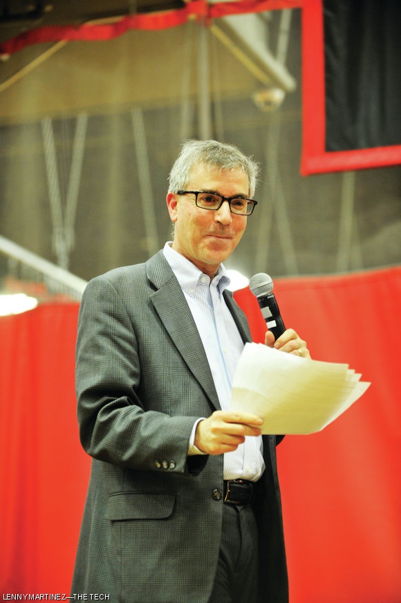 Dean of Admissions Stuart Schmill welcomed and congratulated accepted students during Thursday’s CPW Orientation.