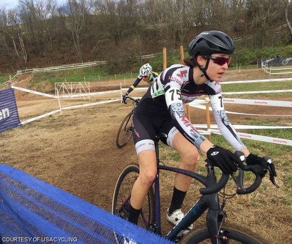 Julie van der Hoop competes at the Cycling Cyclocross Nationals at Ashville, NC.